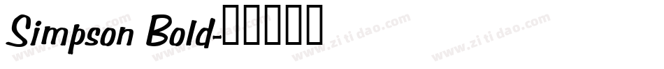 Simpson Bold字体转换